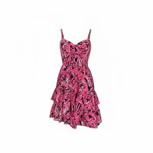 Lilly Pulitzer Pink Floral Sundress Fit Flare Lightweight Comfortable Resort   4